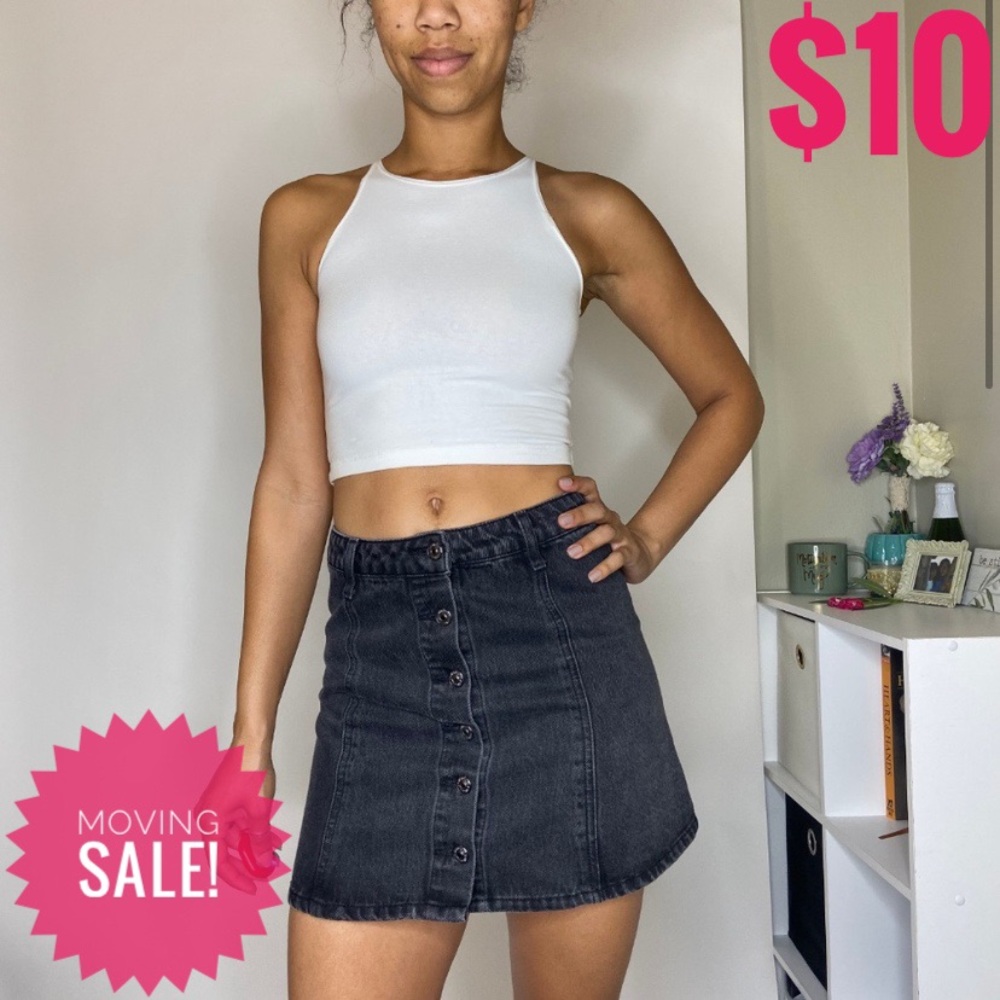 Button Front Denim Skirt, Women's Size: 24 - Picture 1 of 5